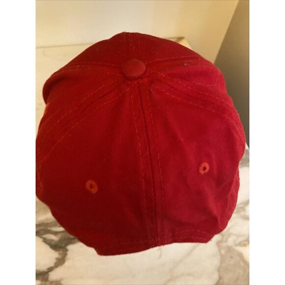 Coca Cola Company Script Logo Snapback Adjustable Red Hat Cap - Picture 4 of 6